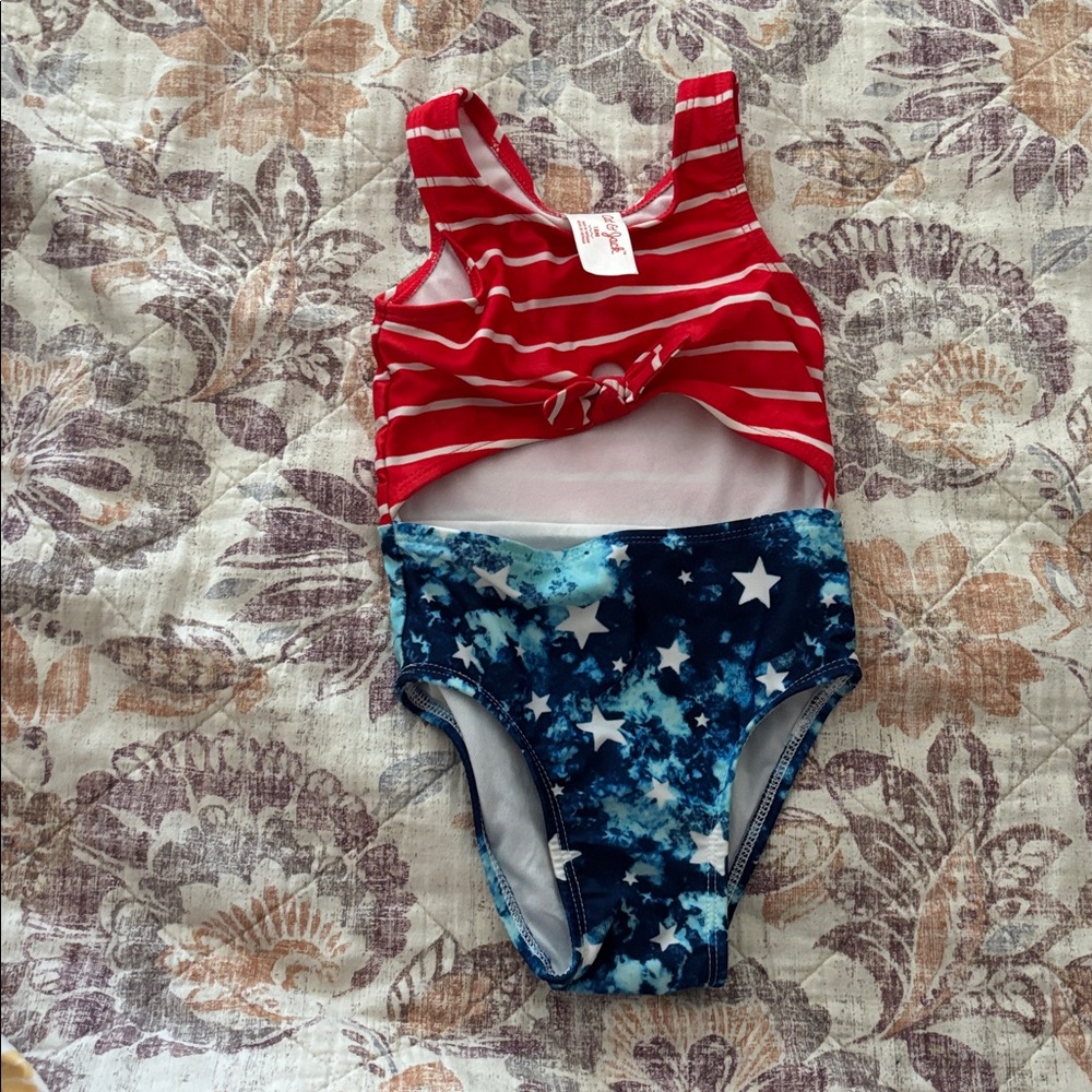 Cat & Jack Red and Blue Kids Swim One Piece